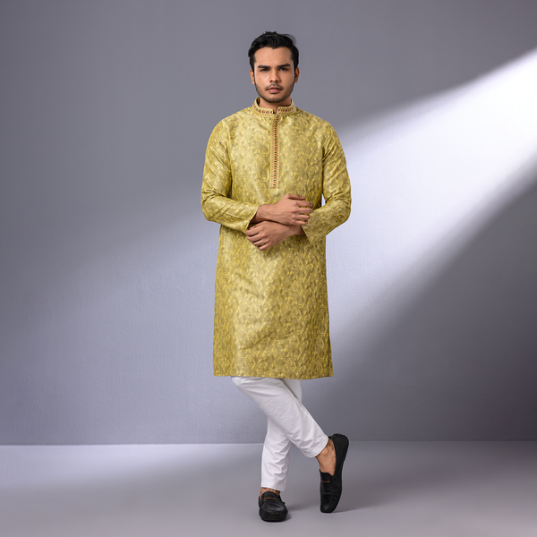 Golden Coloe Executive Jacquard Panjabi