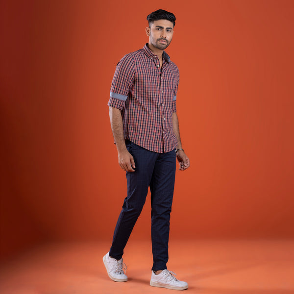 Multicolor Checked Casual Shirt Long