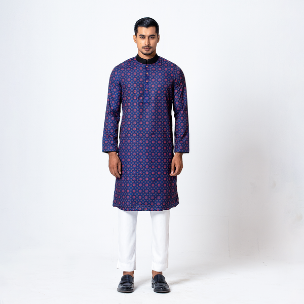 Tavaas Blossom Printed Soft Cotton Stylish Mens Panjabi