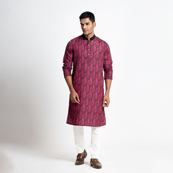 Tavaas Blossom Printed Soft Cotton Stylish Mens Panjabi