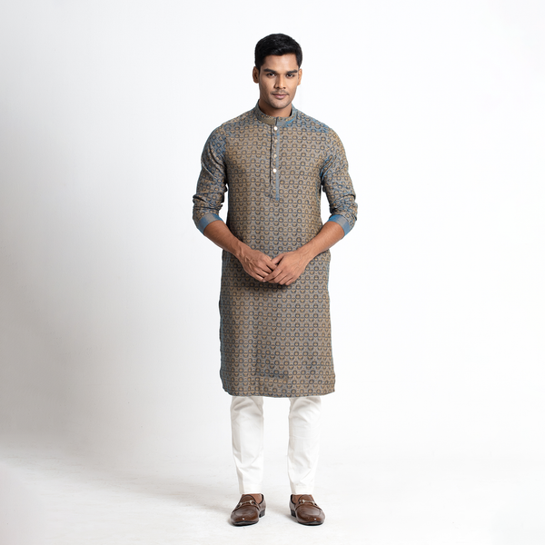 Tavaas Blossom Printed Cotton Stylish Mens Panjabi