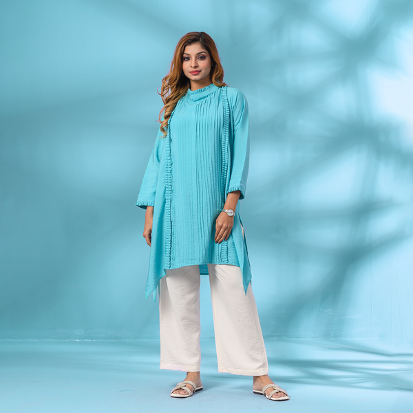 Spearmint Paste Stylish Blend Long Tunic