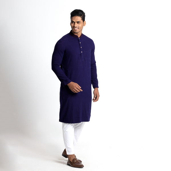 Tavaas  Dark Purple   Stylish Soft Mens Panjabi