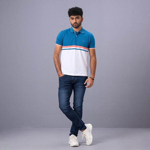 Mercerized Polo Shirt Blue