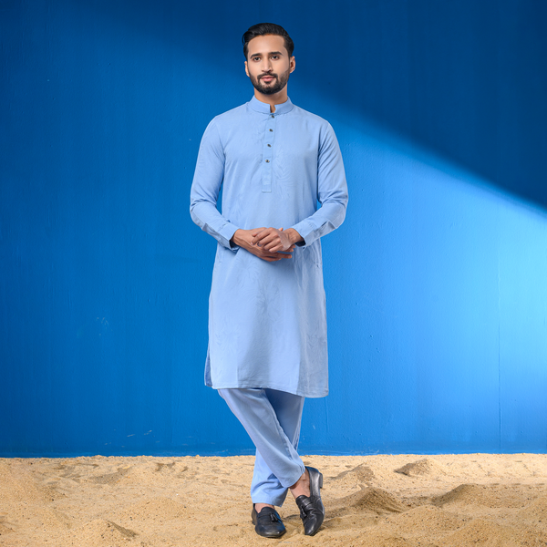 Light Sky  Men's Kabli Set