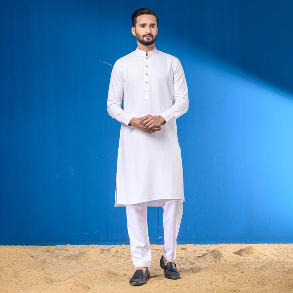 White Color Men's Kabli Set