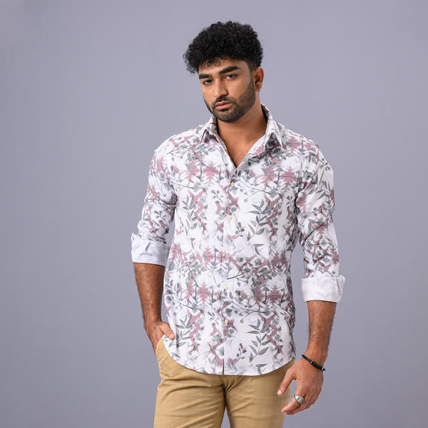 Printed Multi Color Premium Slim Fit Shirt