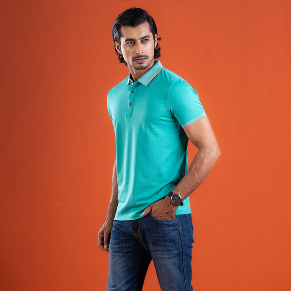 Solid Pastel Color  Mens Polo